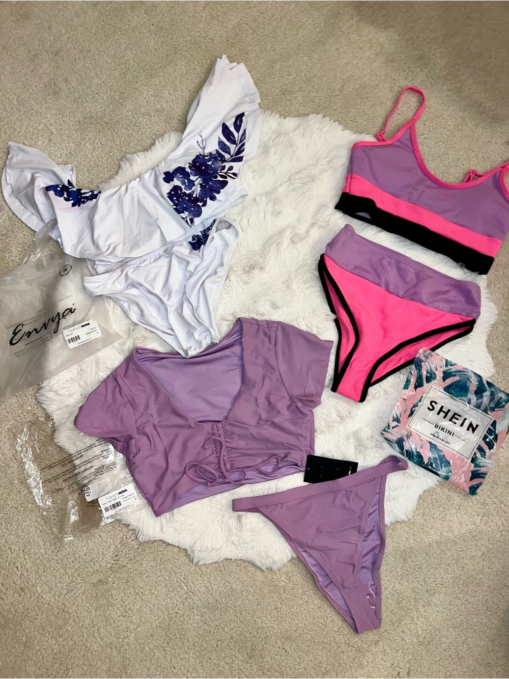 ☀️👙✨NWT Swimwear Bundle Lot 3 Bikini Sets | Size S | Fashion Nova Envya Shein